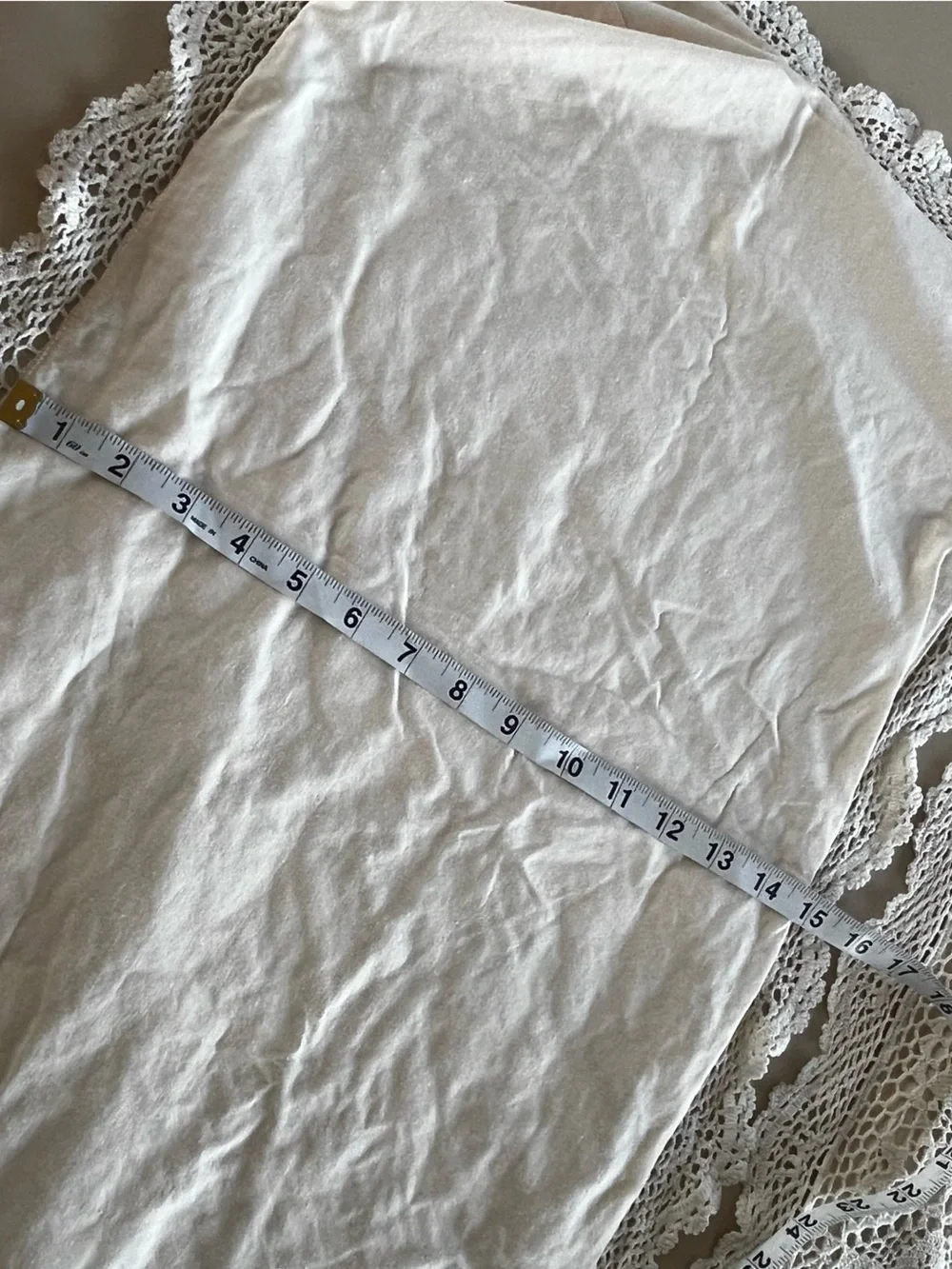 Boho vintage antique off white crochet pillow case shams